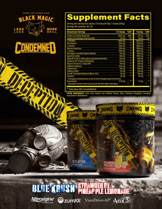 Condemned Labz X Black Magic Deception Preworkout 20 Servings