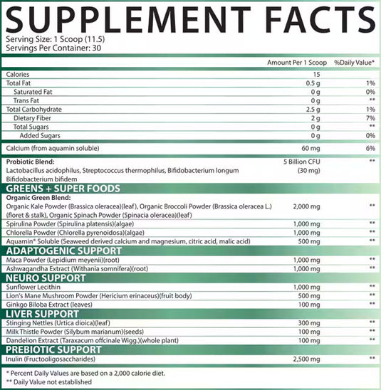 INSPIRED GREENS: SUPERFOOD POWDER FORBIDDEN FRUIT - 30 SERVINGS