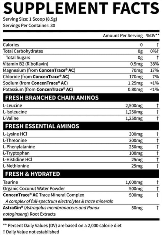 Amino by Fresh Supps $39.99 from MI Nutrition