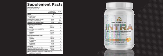 INTRA™ - Full Spectrum Intraworkout by Core Nutritionals $59.99 from MI Nutrition
