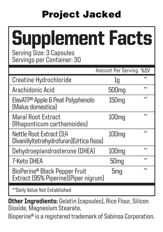 Project Jacked by Anabolic Warfare $64.99 from MI Nutrition