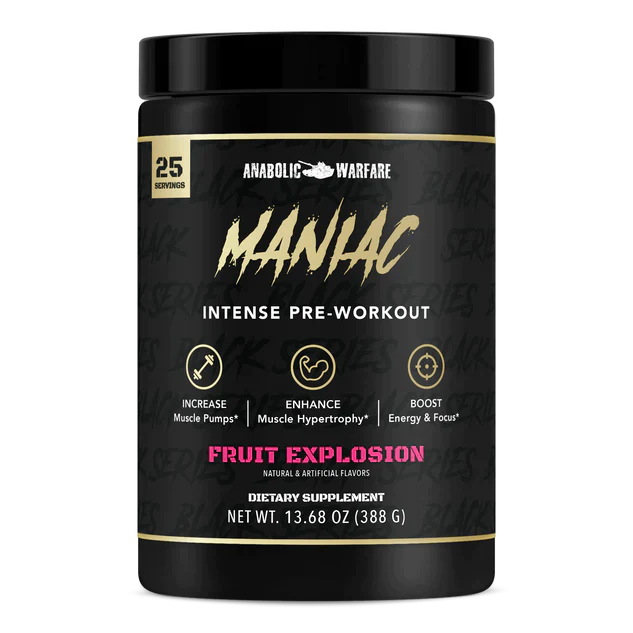 Maniac by Anabolic Warfare $44.99 from MI Nutrition