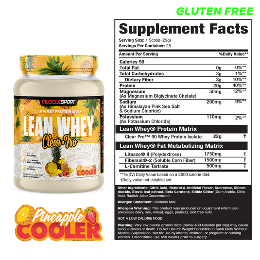 Lean Whey Clear Iso- Clear Whey Protein Isolate - 25 Servings