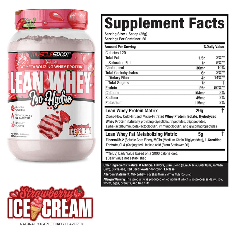 Load image into Gallery viewer, MuscleSport Lean Whey Iso-Hydro Protein
