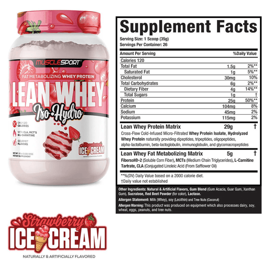 MuscleSport Lean Whey Iso-Hydro Protein