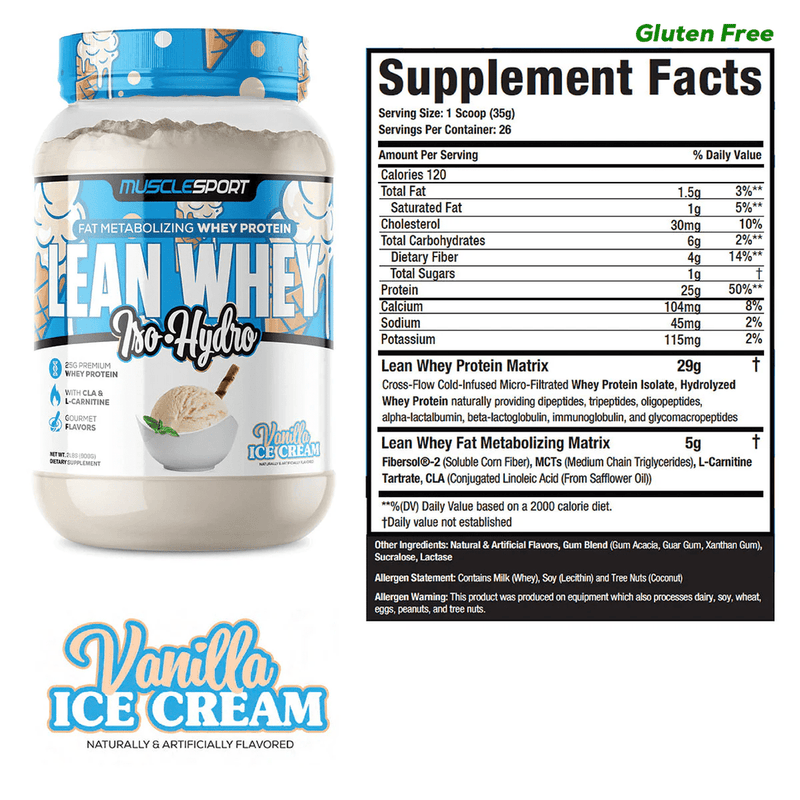 Load image into Gallery viewer, MuscleSport Lean Whey Iso-Hydro Protein
