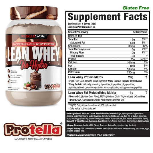 MuscleSport Lean Whey Iso-Hydro Protein