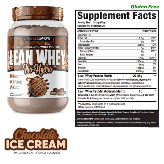 MuscleSport Lean Whey Iso-Hydro Protein