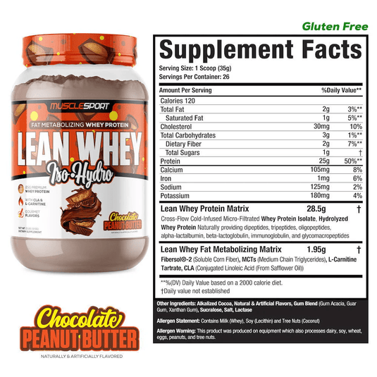 MuscleSport Lean Whey Iso-Hydro Protein