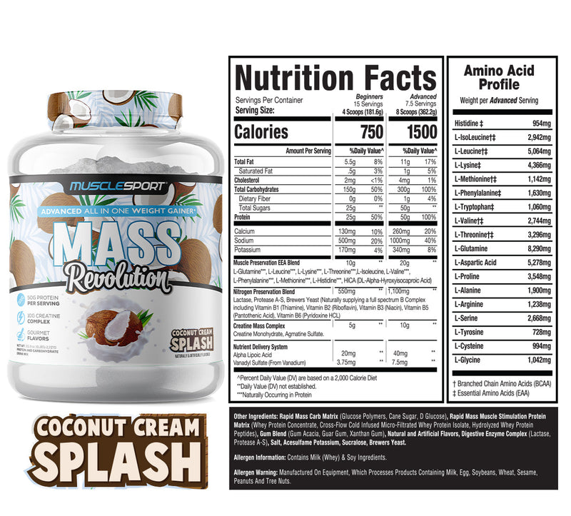 Load image into Gallery viewer, Mass Revolution Mass Gainer 6lb
