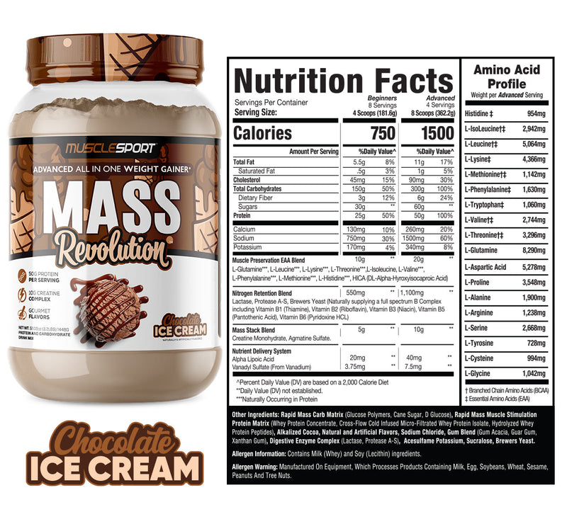 Load image into Gallery viewer, Mass Revolution Mass Gainer  3.2lb

