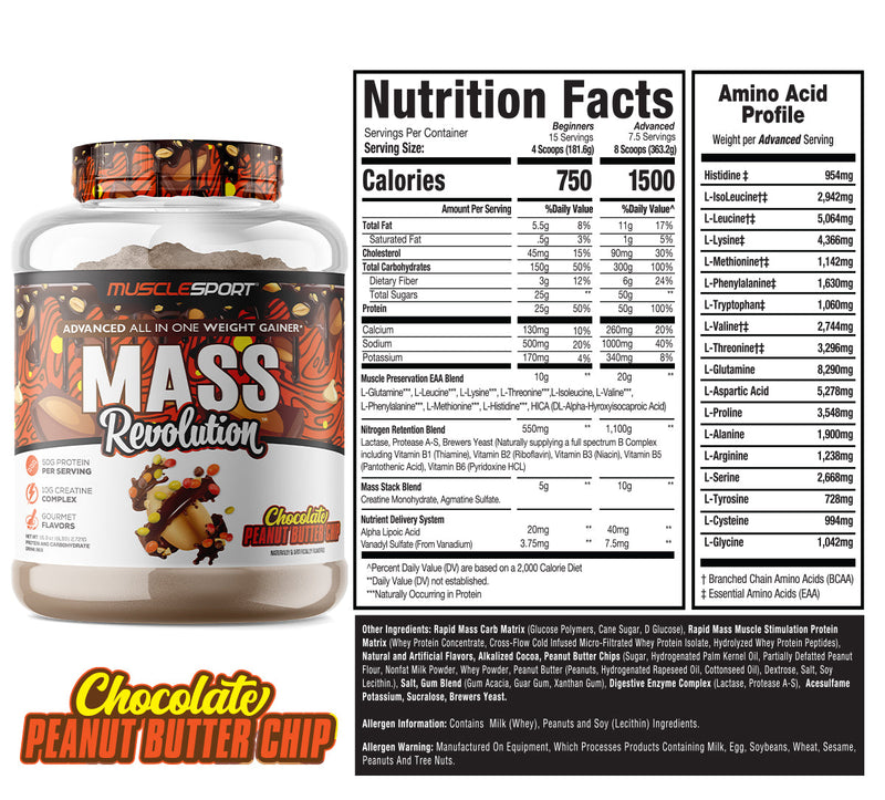 Load image into Gallery viewer, Mass Revolution Mass Gainer 6lb
