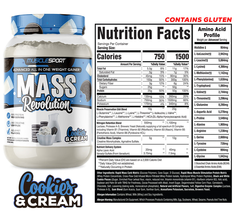 Load image into Gallery viewer, Mass Revolution Mass Gainer  3.2lb
