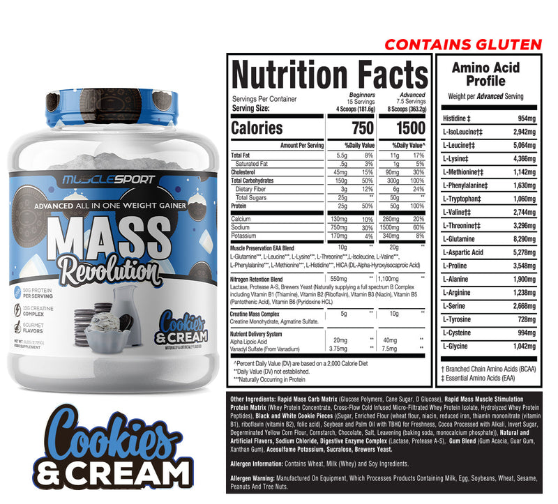 Load image into Gallery viewer, Mass Revolution Mass Gainer 6lb
