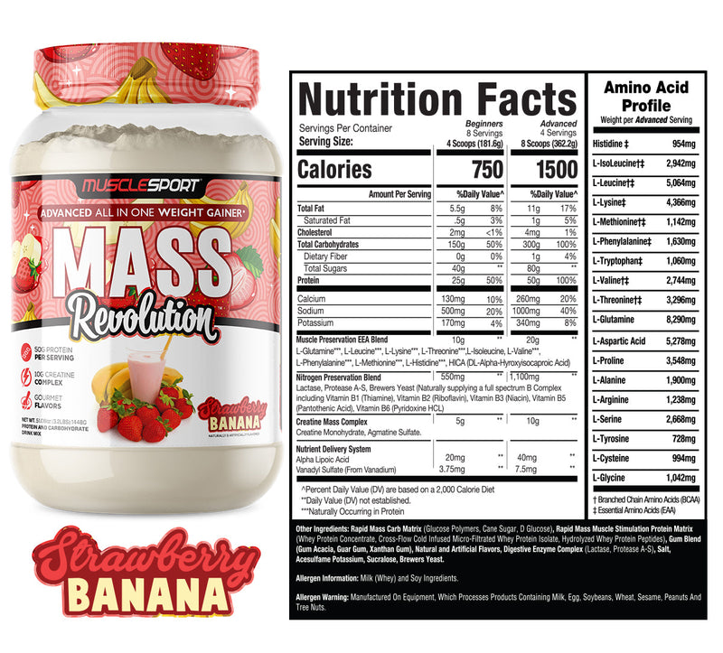 Load image into Gallery viewer, Mass Revolution Mass Gainer  3.2lb
