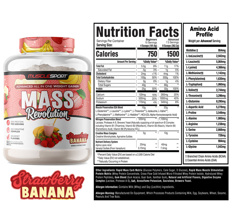 Load image into Gallery viewer, Mass Revolution Mass Gainer 6lb
