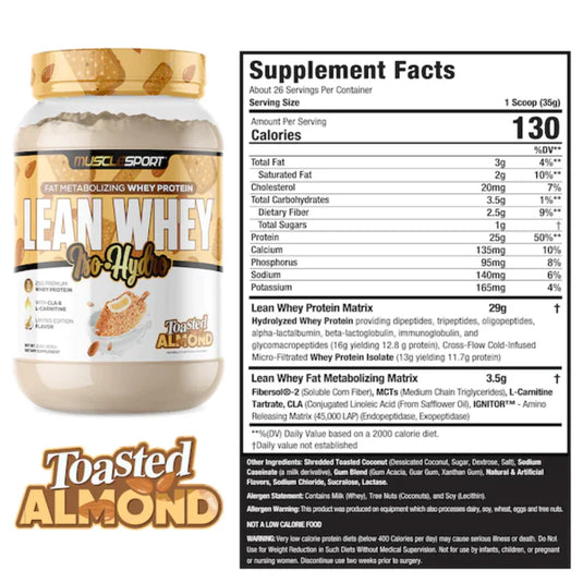 MuscleSport Lean Whey Iso-Hydro Protein