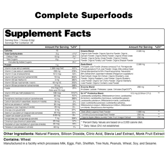 Complete Superfoods Powder by NutraOne $49.99 from MI Nutrition