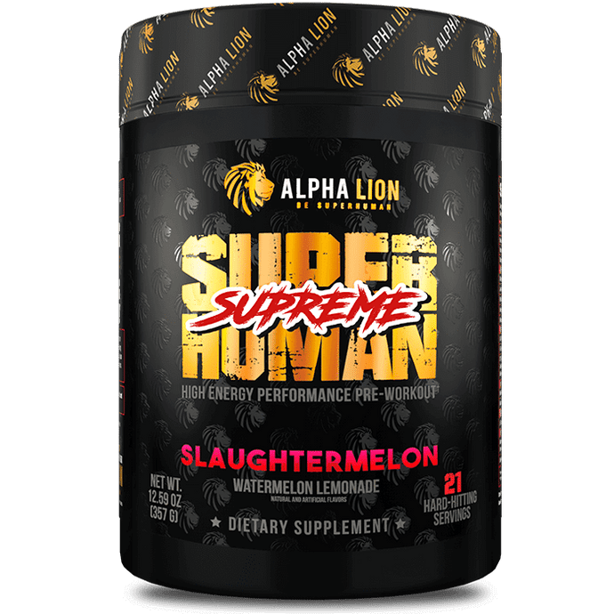 SUPERHUMAN® SUPREME - HARDCORE STIM PRE WORKOUT by Alpha Lion $49.99 from MI Nutrition