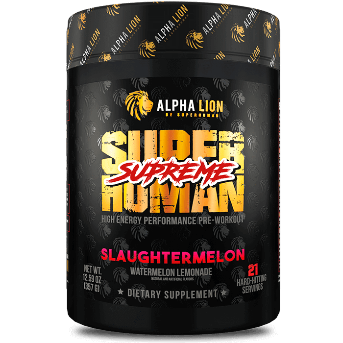 Load image into Gallery viewer, SUPERHUMAN® SUPREME - HARDCORE STIM PRE WORKOUT by Alpha Lion $49.99 from MI Nutrition
