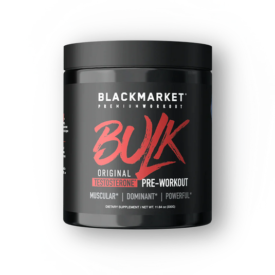 Bulk - Testosterone Pre-Workout by Blackmarket $44.99 from MI Nutrition